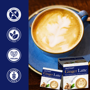 Etiqueta privada Instant Ginger Latte Tea Paquetes aceite de coco té verde Especias té <span class=keywords><strong>jengibre</strong></span> Latte - Product Image 3