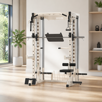 Snode Commercial Smith Machine Cage d'entraînement multifonctionnelle avec système de câbles intégré, construction stable, pour usage domestique et salle de sport de garage