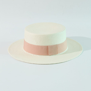 Chapeau <span class=keywords><strong>de</strong></span> paille classique à bord plat pour <span class=keywords><strong>femme</strong></span>, protection UV, chapeau <span class=keywords><strong>de</strong></span> soleil d'été à large bord, pliable, respirant, pour la plage et les vacances - Product Image 4