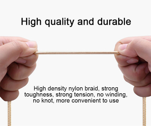 Đối với Apple đầy màu sắc nylon bện 2-in-1 <span class=keywords><strong>USB</strong></span> multi-sạc Cáp Keychain sạc điện thoại cho IOS & Tai nghe tương thích cho samsung - Product Image 6