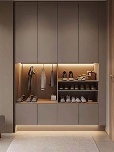 ชั้นวางรองเท้าไม้ดีไซน์ทันสมัยชั้นวางรองเท้า - Product Image 4