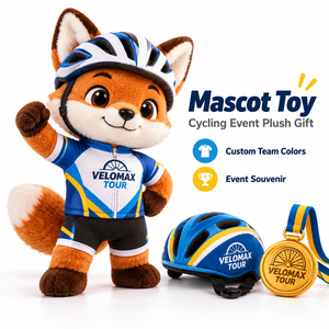 Mascota de Peluche Personalizada para Maratón, Personaje de Peluche con Logotipo Bordado para Organizadores de Eventos, Bolsas de Regalo para Corredores, Juguetes Promocionales - Product Image 1
