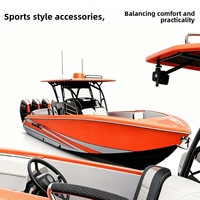 Perahu Pancing Luar Pesisir Berbahan Aluminium Alloy Baru, Desain Ramping dan Bergaya, Berbahan Bakar Bensin/Gasoline, Kapal Pesiar Santai untuk Lepas Pantai