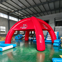 Dôme gonflable personnalisé de 5 m, rouge, pour événements en plein air, imperméable, en PVC Oxford, durable, résistant au soleil, installation facile, logo personnalisé, publicité
