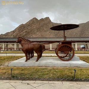 На открытом воздухе Литая Бронзовая скульптура лошади, статуя колесницы Аполло и бронзовая скульптура лошади - Product Image 4