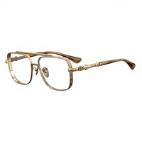 Lunettes de lecture artisanales en titane et acétate, style punk diamant, fabrication haut de gamme, usine de Shenzhen, Chine