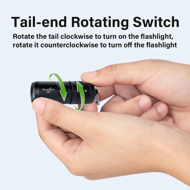 TANK007 E16 MINI Magnetic Lanterna Flashlight Led Rechargeable Zoomable EDC Lamp Aluminum Torchlight Pocket Flashlight Keychain