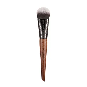 F228 Foundation brush Custom makeup brushes Logo Natural hair Carved aluminum tube Wood handle 40Pcs Auspicious Clouds Series