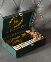 Coffrets cadeaux personnalisés pour Nikkah, coffret souvenir de mariage islamique en velours, invitation de mariage en acrylique argenté avec ruban en soie