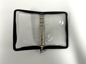 Đen rõ ràng A6 Kích thước <span class=keywords><strong>PVC</strong></span> Zip xung quanh 6 vòng chất kết dính Bìa A6 dây kéo trường hợp - Product Image 4