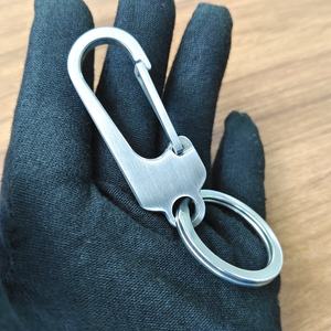 Pendentif de lanière de porte-clés de boucle d'alpinisme en métal promotionnel crochet de clé de voiture d'acier inoxydable avec le logo personnalisé - Product Image 2