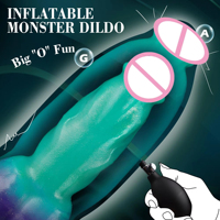 Dildo de silicona anal gigante con 2 nudos grandes y ventosa, diseño de perro de fantasía con efecto de eyaculación, para hombres y mujeres