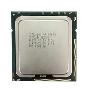 Intel Xeon X5670 CPU 2.93GHz Six Core Sever Processeur utilisé et LGA1366 en boîte avec 12 Mo de mémoire système cache L3 DDR4
