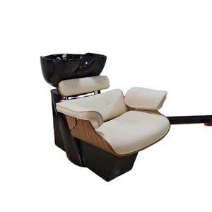 Chaise de lavage de cheveux de salon moderne Zxm Factory Direct, nouveau lavabo blanc pour salons de beauté et de coiffure Sonia - Product Image 3