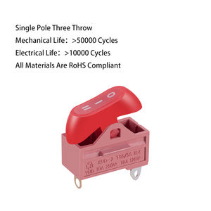 Interrupteur à bascule YMD modèle KND-2-A2RGS-R3B, <span class=keywords><strong>max</strong></span> 7A 250VAC, tube électrique chaud/froid, matériau PA66, 3P, à souder, conforme RoHS - Product Image 3