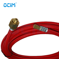Torche à gaz CO2 Tig refroidie à l'eau OCIM WP20, câble flexible rouge de 4 m avec connecteur M16*1.5