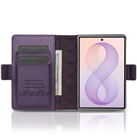 Casing HP Anti Benturan Minibook Fatctory Baru untuk iPhone Duo Duo, Casing HP Dompet Kulit PU Mewah untuk Samsung Z Fold 8 Flip