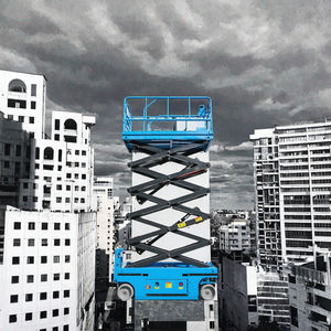 Plateforme élévatrice à ciseaux autopropulsée de 430 kg, <span class=keywords><strong>hauteur</strong></span> de 4 à 14 m, hydraulique électrique 220 V/380 V pour travaux en <span class=keywords><strong>hauteur</strong></span> - Product Image 1