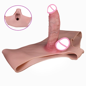 Pantalones de consolador huecos de silicona para hombres <span class=keywords><strong>trans</strong></span>, extensor de pene, funda para retrasar la eyaculación, funda para pene portátil para adultos mayores de 18 años - Product Image 1