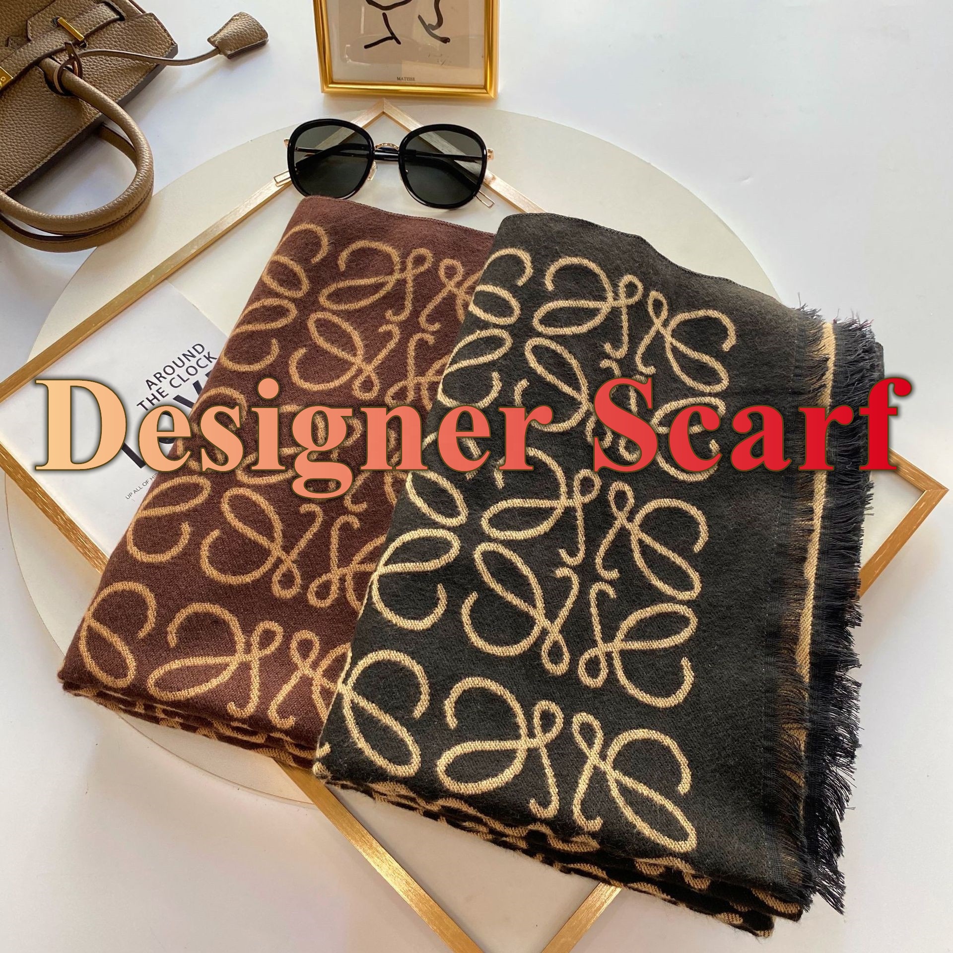 Лидер продаж, Зимний дизайнерский шелковый шарф с логотипом на заказ, хиджаб, Роскошные атласные вязаные женские другие теплые меховые шарфы от известного бренда