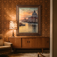 Impression sur toile huilée vintage encadrée, décoration pour hôtel cinq étoiles, salon, salle à manger, couloir, hall, impression jet d'encre 12 couleurs