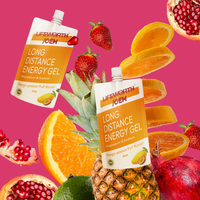 LIFEWORTH Pochettes à bec verseur Energy Gel Carbohydrate Electrolyte Concentré Boisson pour longs entraînements