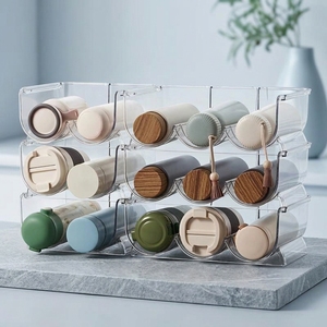 Organizzatore bottiglia di acqua <span class=keywords><strong>trasparente</strong></span> titolare per armadio, organizzazione Tumbler, conservazione della <span class=keywords><strong>cucina</strong></span> per gli accessori - Product Image 4