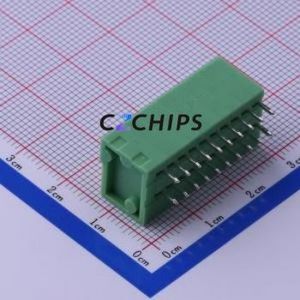 KF141R-2.54-10P Spring Terminal Block Bent Lead Through Hole,P=2.54mm Connector 2.54mm 10P 10 2A - Product Image 2