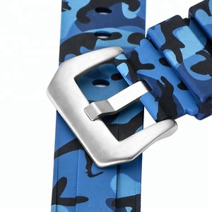 <span class=keywords><strong>Militaire</strong></span> Camo Bande de <span class=keywords><strong>Montre</strong></span> En Caoutchouc de Silicone <span class=keywords><strong>Bracelet</strong></span> 24mm 22mm - Product Image 2