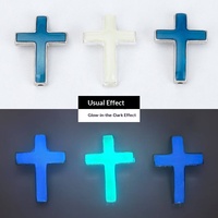 Nouveaux accessoires créatifs en alliage Kusa pour bijoux DIY : pendentifs lumineux perforés en forme de croix pour colliers et bracelets