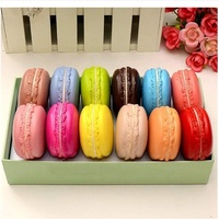 Faux Macarons colorés en plastique pet, 50 pièces, bricolage, Simulation de couleurs mélangées, Dessert