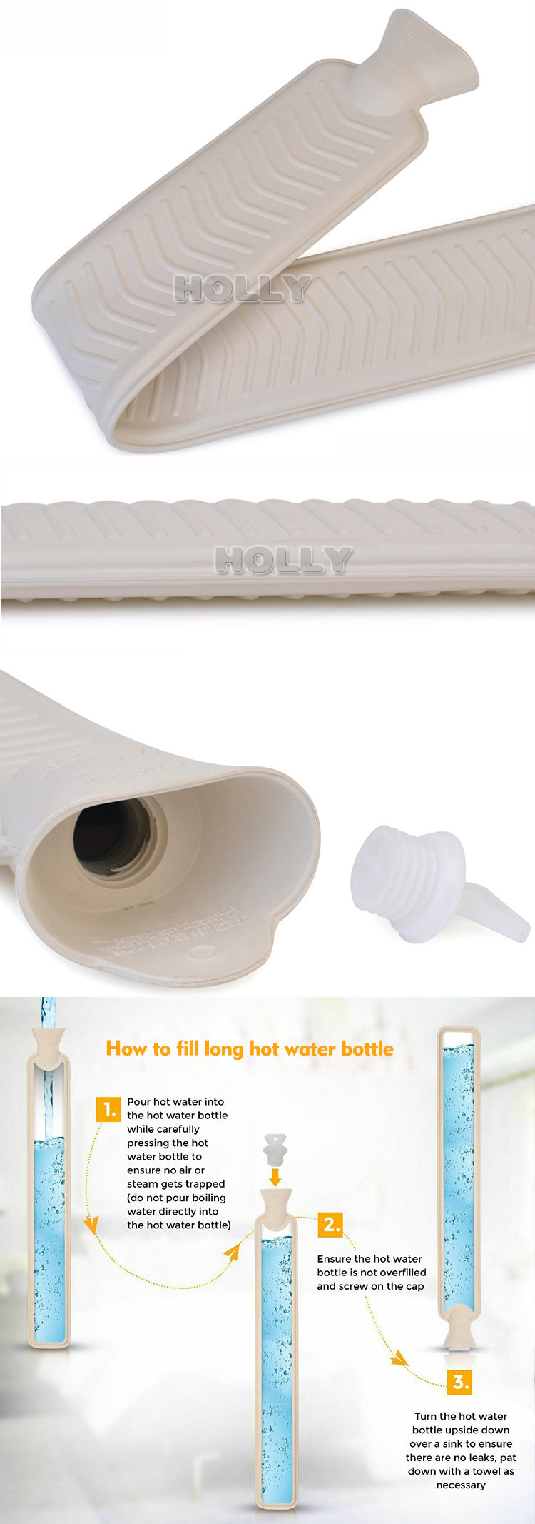 gift packaging box long rubber hot water bag bottle 2 liter with knit cover
