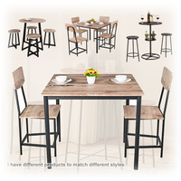 Ensemble table et chaises de salle à manger extensible moderne Guoge avec construction en plastique 110 cm X 70 cm X 75 cm