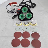 Meuleuse à main pour sols en béton et époxy, machine à meuler les sols avec aspirateur