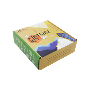 Caja de regalo plegable de cartón corrugado con estampado personalizado, embalaje postal colorido, envío para ropa interior, calcetines, manejo en relieve - Product Image 3