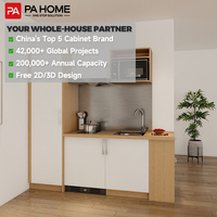 Armoires sur mesure clés en main, projet hôtelier modulaire, accessoires complets pour kitchenette, ensembles d'armoires de cuisine