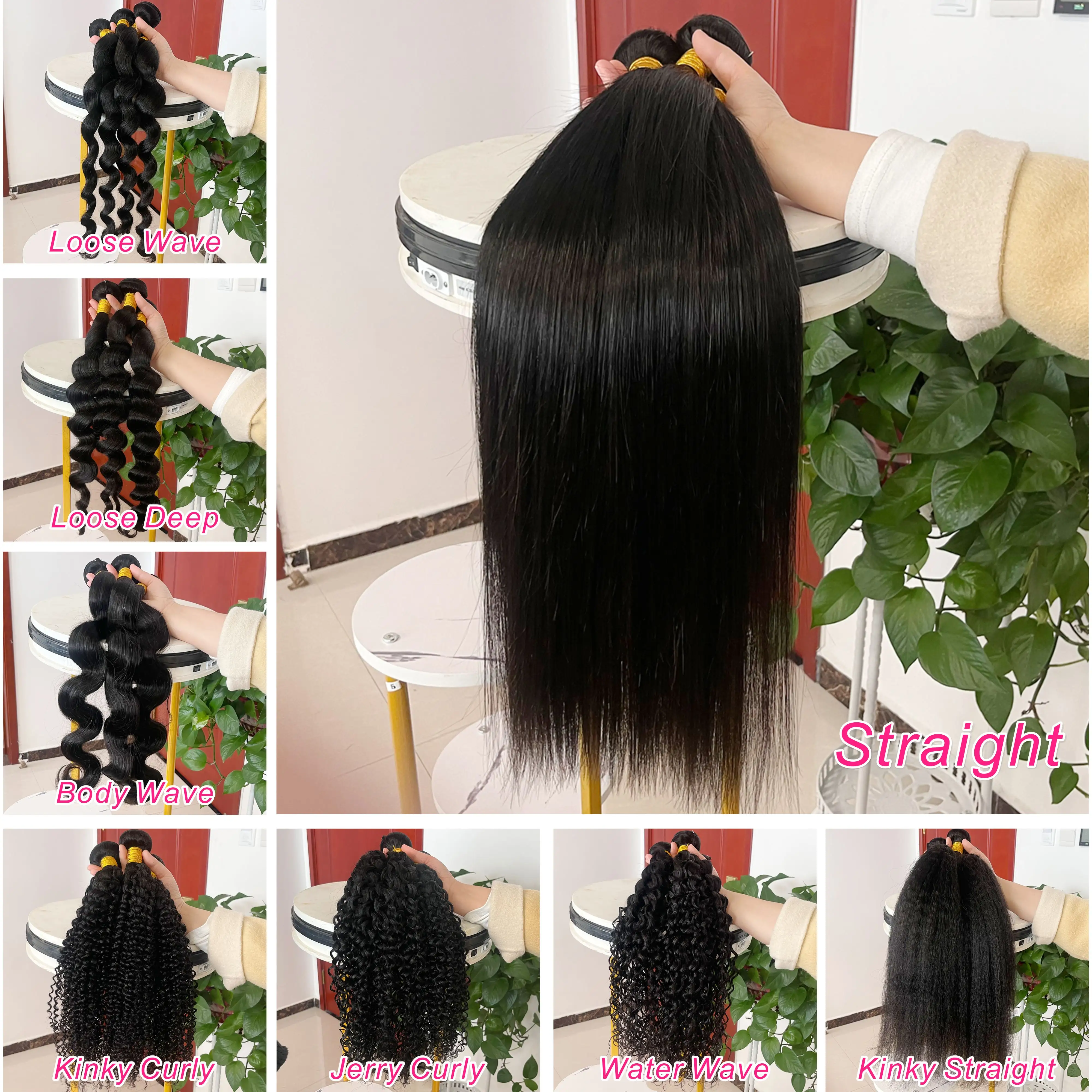 13x6 Raw Indian Lace Frontal Hair Wig Glueless Full Lace Front Wigs For Black Women 40 Inch Brazilian Straight Lace Front Wig