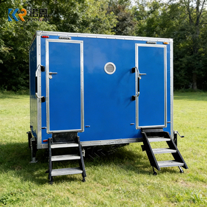 รถพ่วงห้องน้ำเคลื่อนที่แบบพกพา รถพ่วงห้องสุขาเคลื่อนที่ ตรวจสอบความปลอดภัยสำหรับกิจกรรมทางการเมือง การพบปะสังสรรค์กลางแจ้ง - Product Image 3