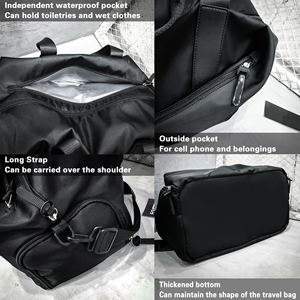 <span class=keywords><strong>Bolsa</strong></span> de Viaje Deportiva de Gran Capacidad, Resistente, de Nailon, para Gimnasio, Fin de Semana o Viajes Cortos, Venta al Por Mayor - Product Image 4