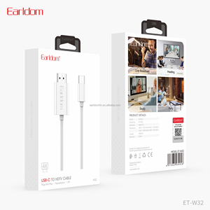 EARLDOM High Quality 1080p HD USB-C <b>for</b> <b>Cable</b> Adapter 2000MM Twisted Pair DVD Player Monitor Microphone Speaker Applications - Product Image 6