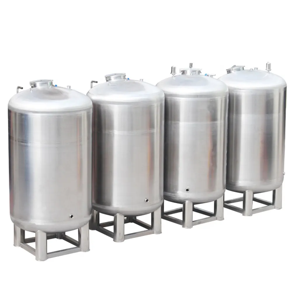 standing vertical stainless steel chemical storage tank hot water heating storage tanks pure water Sterile tanks