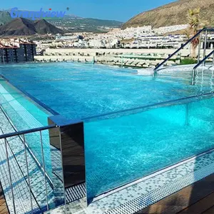 Clear Transparent Glass Panels Acrylic 70 Mm Swimming Pool Panel
