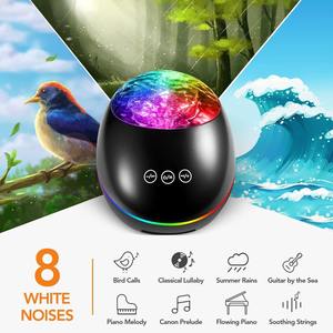 <b>Projector</b> Ocean Wave Projection NightLight White Noise <b>Bluetooth</b> Speaker Suitable Children Bedroom Decoration Night Light - Product Image 3