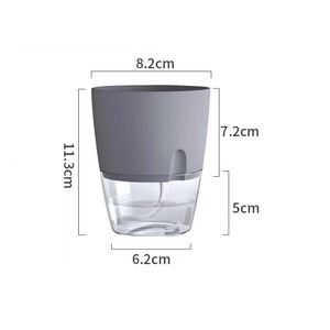 Maceta de Plástico con Autorriego, Doble Capa, para Plantas Hidropónicas, Bonsáis, Suculentas, Decoración para Hogar y Oficina, 8.2CM - Product Image 2