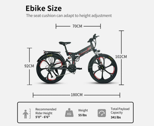 Nueva Bicicleta Eléctrica Plegable RANDRIDE de 750W, Fibra de Carbono, 700c, 17AH, 8 Velocidades, Pedales Ordinarios para Adultos, de Carreras - Product Image 3