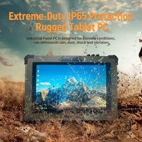 PC Kerja Luar Ruangan Tahan Air 10.1 Inci yang Tangguh, Tablet PC Komputer Android dengan Layar Sentuh 4G/WiFi/NFC