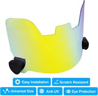 Visière de football la plus vendue bouclier casque américain visière de casque de football avec clips