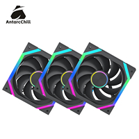 Kipas AntarcChill OEM ODM 120mm ARGB Pola CD Aliran Udara Tinggi Pendinginan Senyap untuk Rakitan Casing Komputer