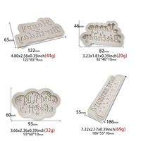 Dampfkuchen-Geburtstagsbuchstaben-Form aus lebensmittelechtem Silikon, 4-teiliges transparentes DIY-Kuchendekorations-Set mit englischen Buchstabenkarten