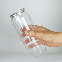 Fabricant de canettes en plastique PET vides de 330 ml et 500 ml, bouteilles pour boissons avec couvercle à ouverture facile par anneau, pour l'emballage de boissons froides et de jus